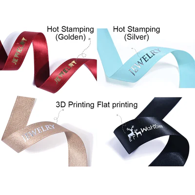 Personalized polyester cotton Ribbon Printed with Your logo For Gift Packaging,100 yards Roll