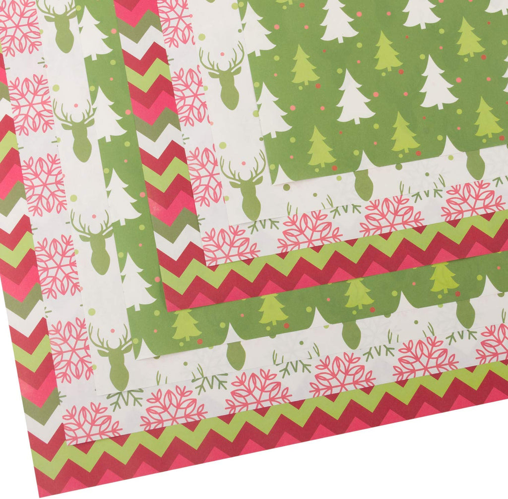 WRAPLA Wrapping Paper Roll - 20 sheets Cute Design Wrap Paper Flat Sheet For Wedding, Birthdays, Valentines, Party - 5 Rolls-4 Sheets/Roll - 76 cm X 50cm Per Sheet