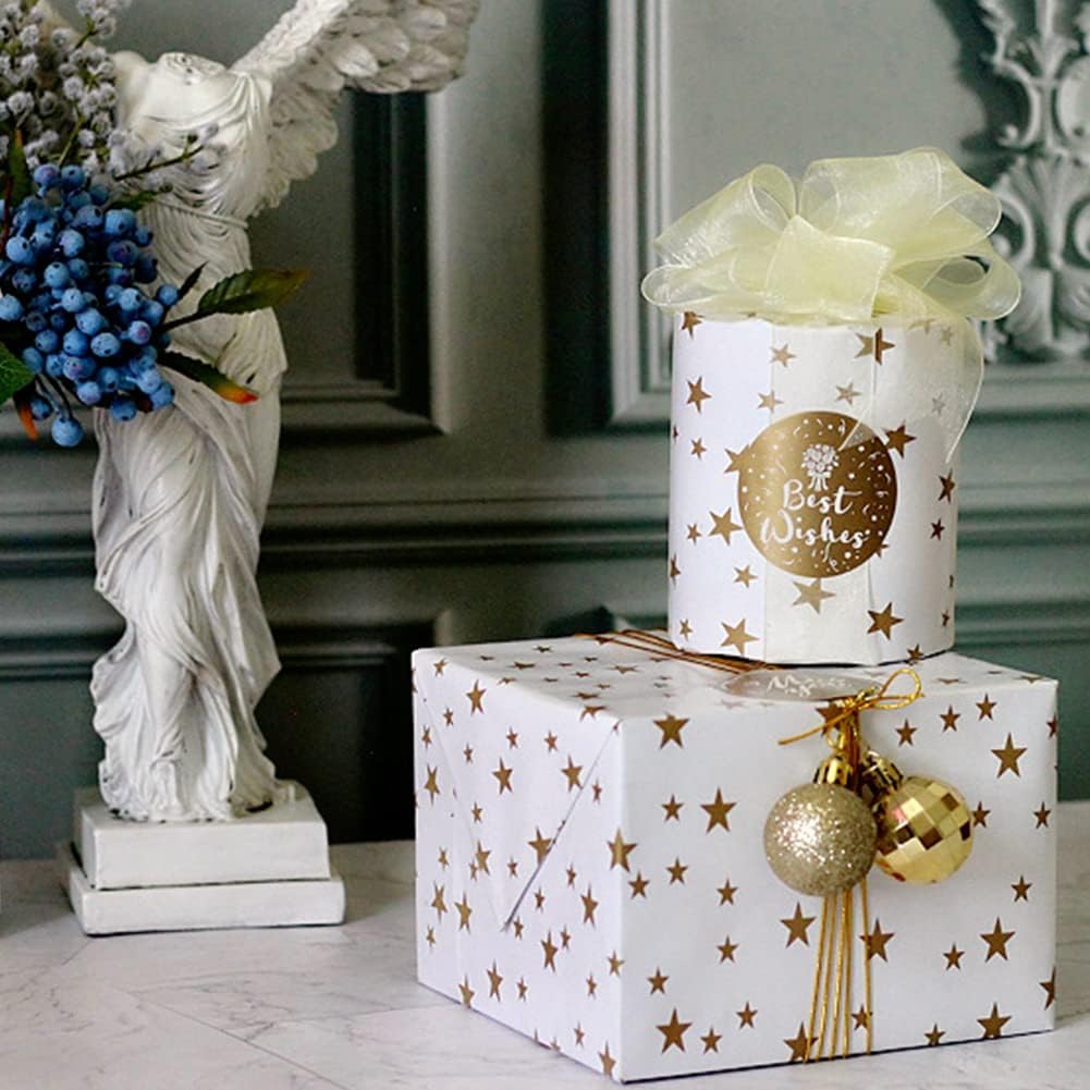 WRAPLA Wrapping Paper Roll - 5 Design Christmas Gift Wrap Paper Flat Sheet for Wedding, Birthdays, Valentines, Party - 5 Rolls-25 Sheets - 70 cm X 50cm Per Sheet