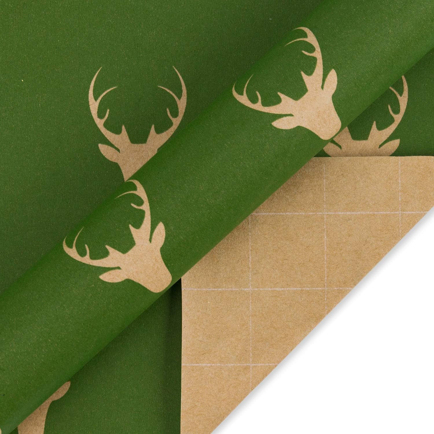 WRAPLA Christmas Wrapping paper - Kraft Paper with Red Green Car Pattern For Wedding, Birthdays, Valentines, Christmas - 5 Roll - 76 cm X 3 m Per Roll