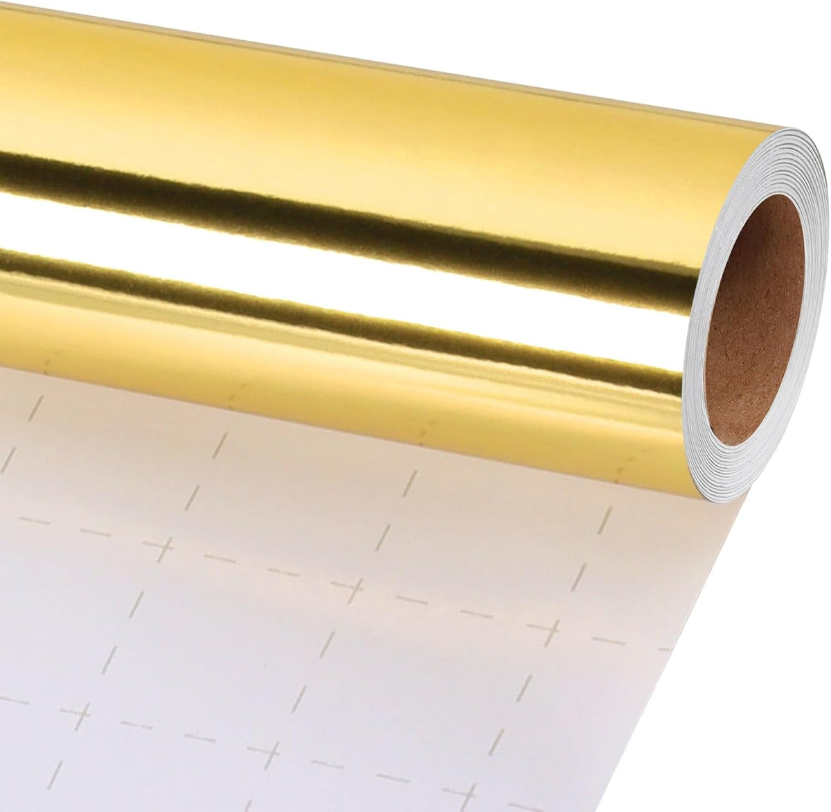 WRAPLA Green Metallic Christmas Wrapping Paper, Solid Color Roll
