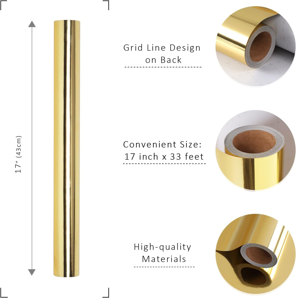 WRAPLA Green Metallic Christmas Wrapping Paper, Solid Color Roll
