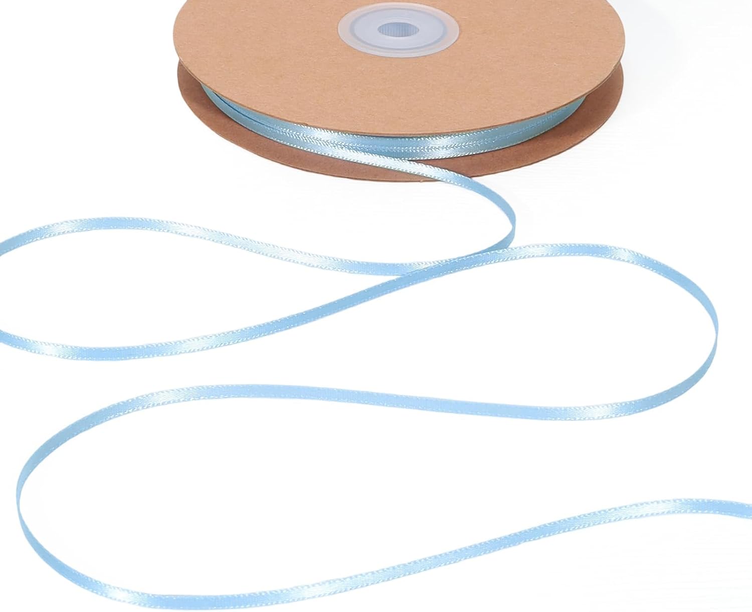 Light Blue Satin Ribbon 3 Inch 10 Yards Double Faced Luxury Baby Blue Silk Ribbon for Gift Wrapping Flower Bouquets Bow Christmas Wedding Party Decoration