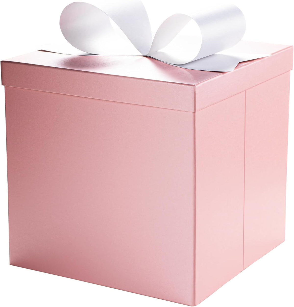 WRAPLA Large Black Gift Boxes with Lids, 10x10x10 Inch Foldable Design