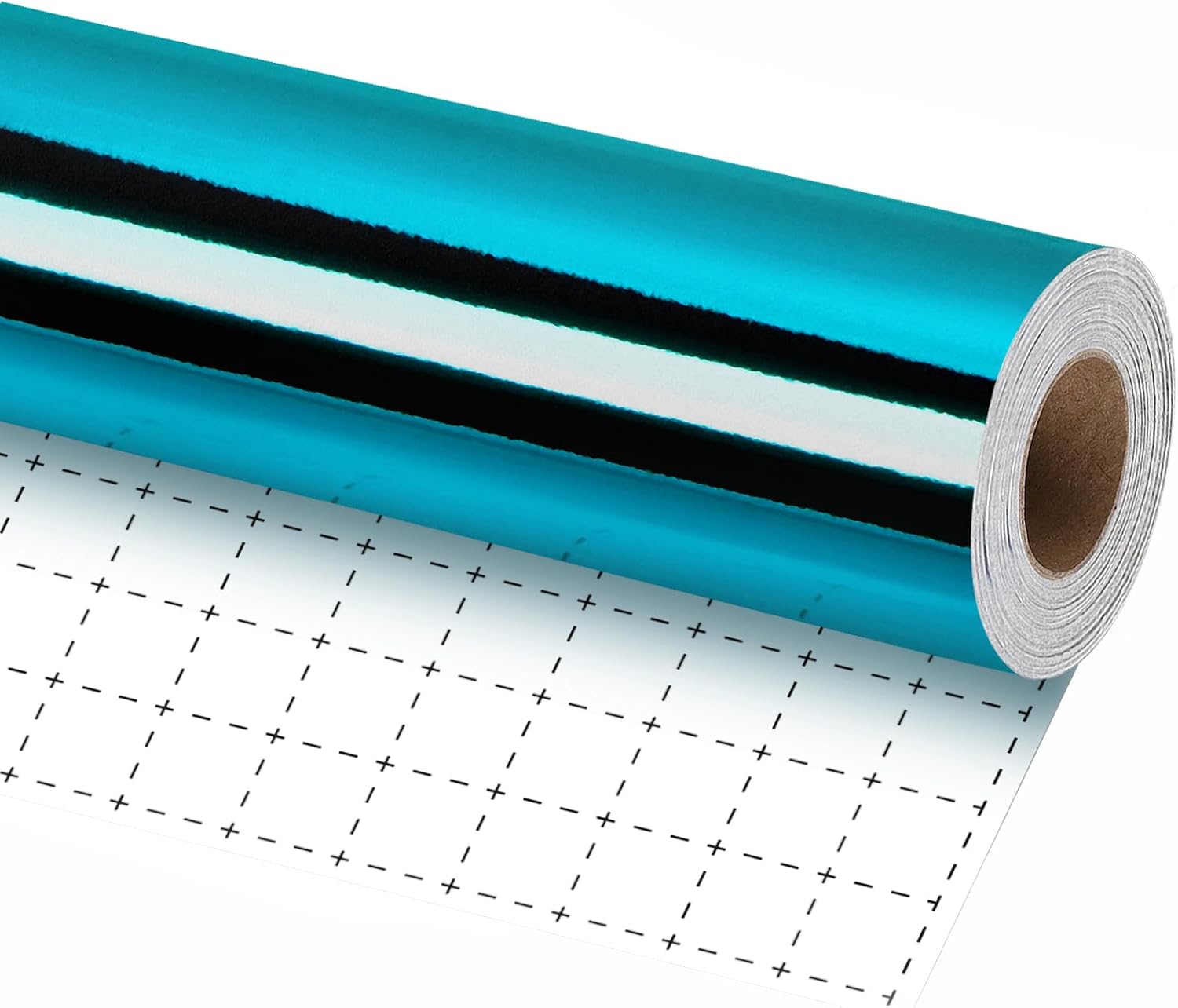 WRAPLA Green Metallic Christmas Wrapping Paper, Solid Color Roll