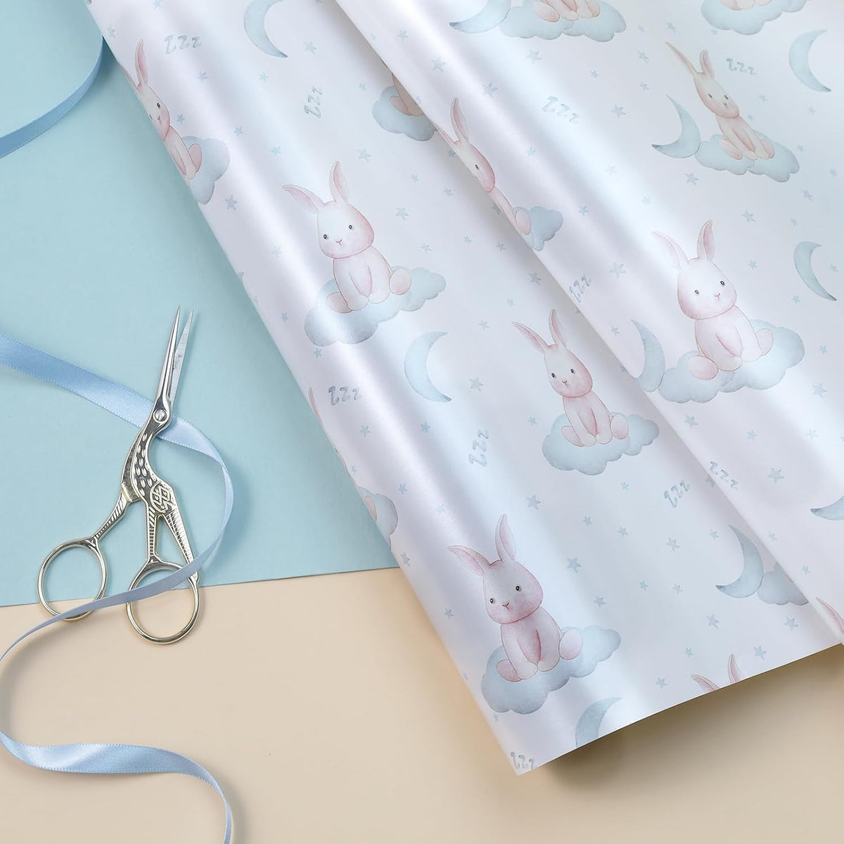 WRAPLA Bright Wrapping Paper, Balloons Dots For kid Birthday & Baby shower