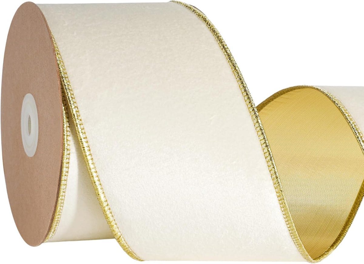 Black Velvet Wired Ribbon 1 Inch x 10 Yards