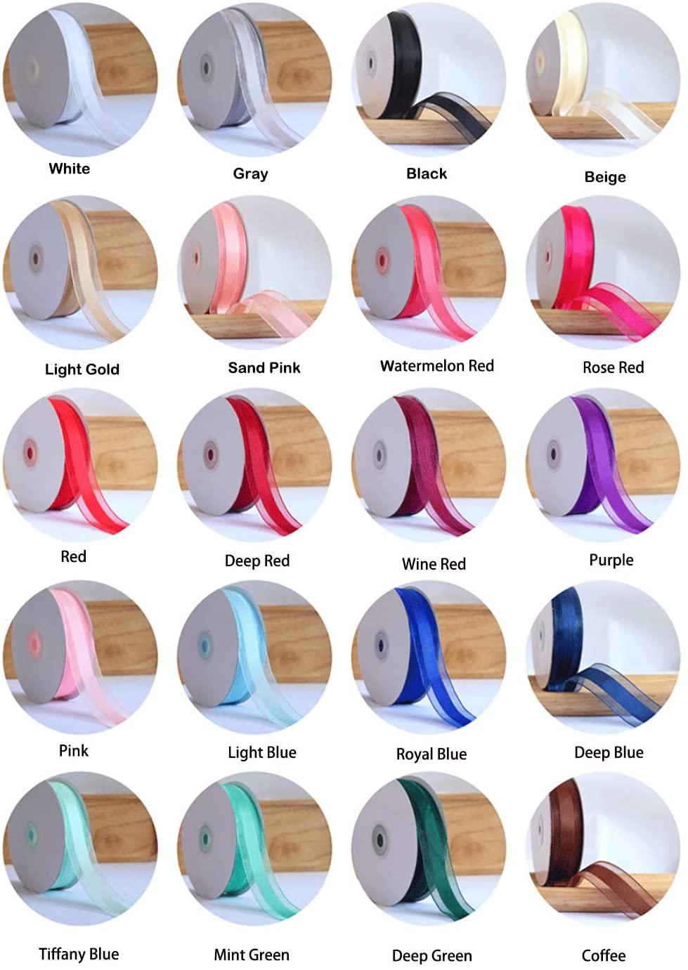 Personalized Satin Center Organza Ribbon