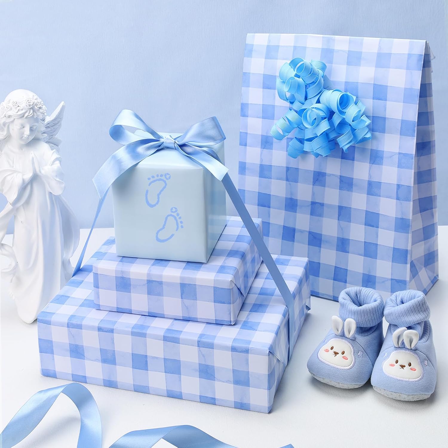 WRAPLA Bright Wrapping Paper, Balloons Dots For kid Birthday & Baby shower