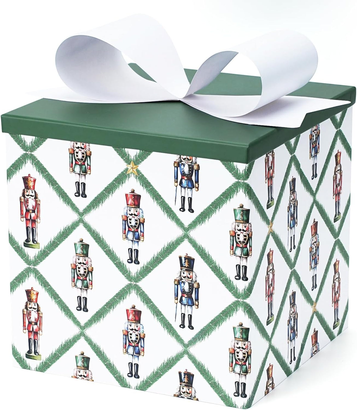WRAPLA Boxes with Lids for Presents Nutcracker Design