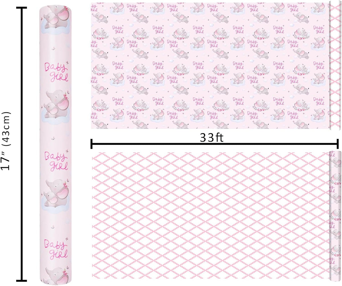 WRAPLA Bright Wrapping Paper, Balloons Dots For kid Birthday & Baby shower