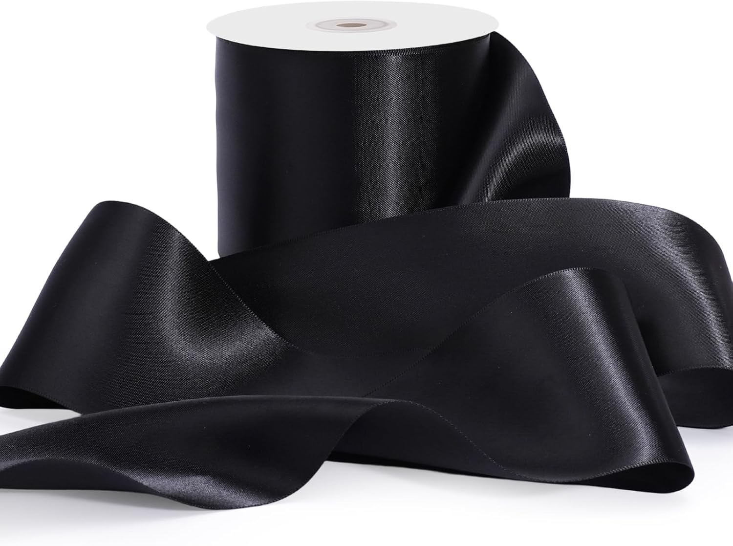 Gold Satin Ribbon 1 Inch x 100 Yards - Double Sided Silk Ribbon for Gift Wrapping Wedding Decoration Bows Bouquet Floral Arrangement Crafts