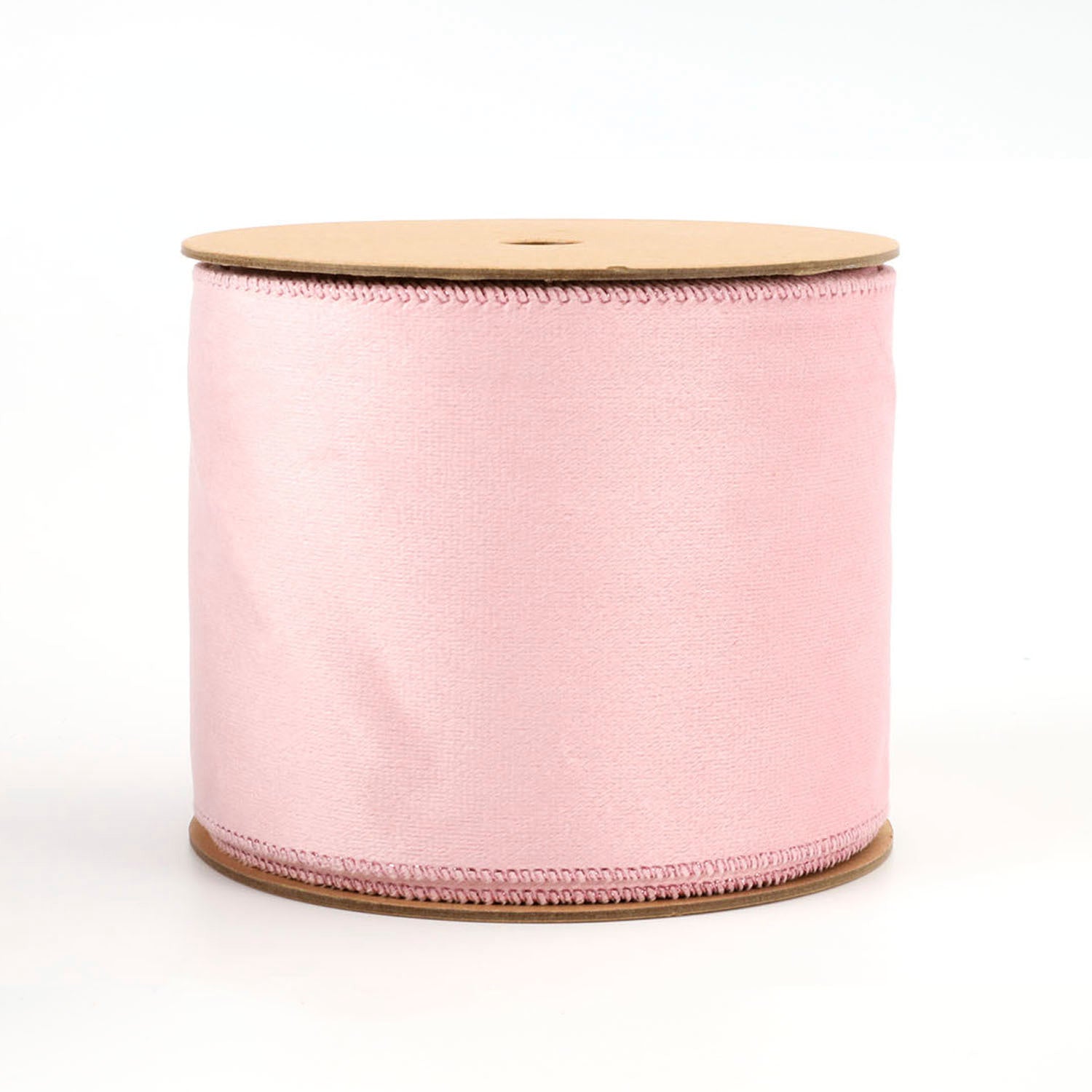 4" REVERSIBLE CLASSIC VELVET/SHIMMER WIRED RIBBON | QUARTZ PINK 10 YARD 10X915cm