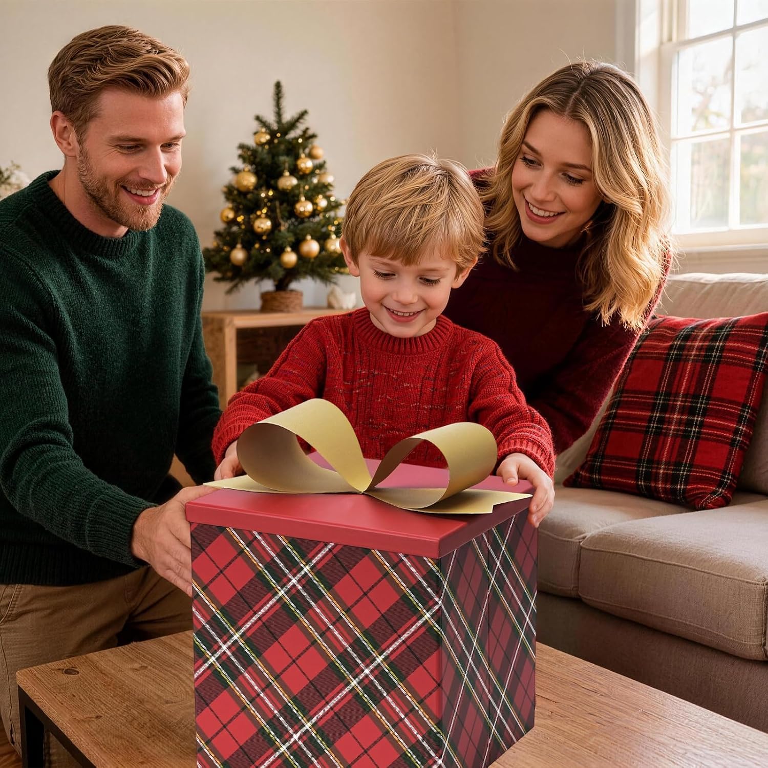 WRAPLA Boxes with Lids for Presents Nutcracker Design