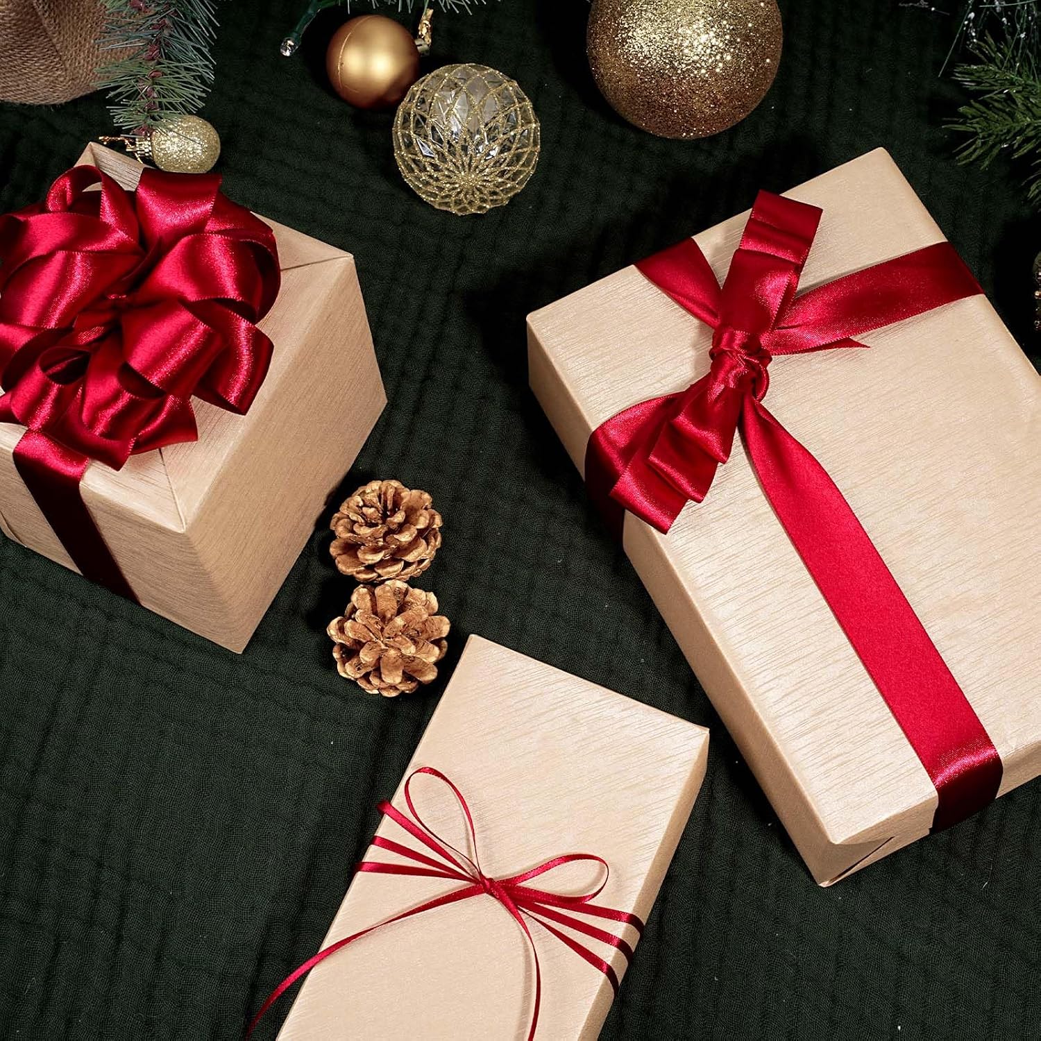 WRAPLA Black Kraft Wrapping Paper Solid Color Matte Textured Paper