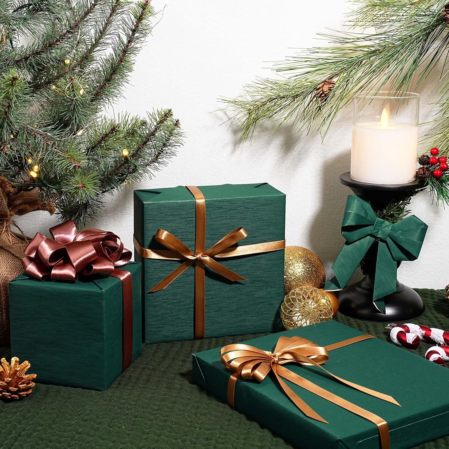 WRAPLA Black Kraft Wrapping Paper Solid Color Matte Textured Paper