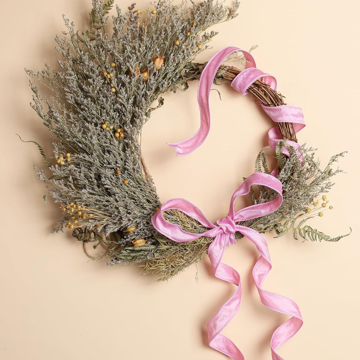 Moss Ribbon Wired 1 Inch x 10 Yards, Dupioni Christmas Decor