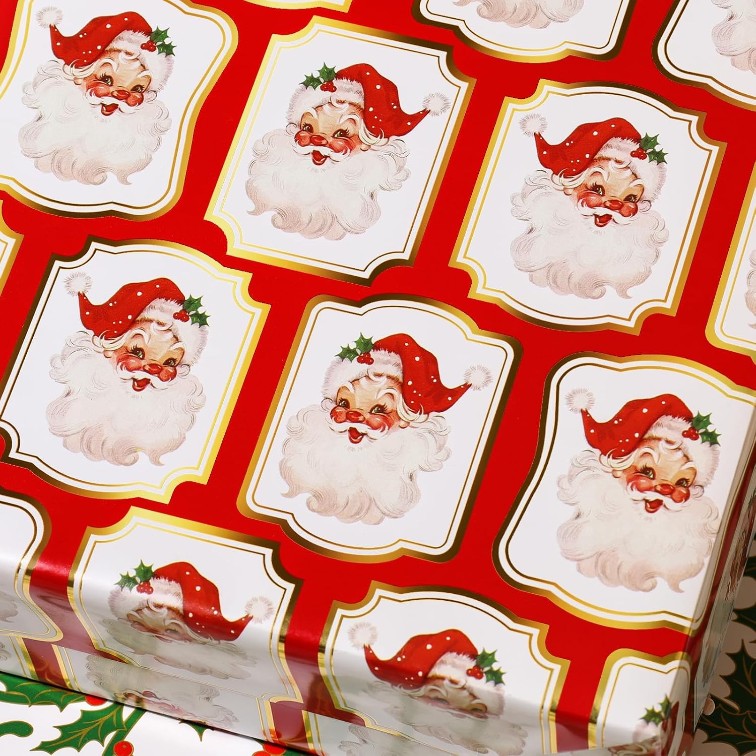 WRAPLA Reversible Christmas Wrapping Paper, Cozy Dog Holiday 43cm x 10m