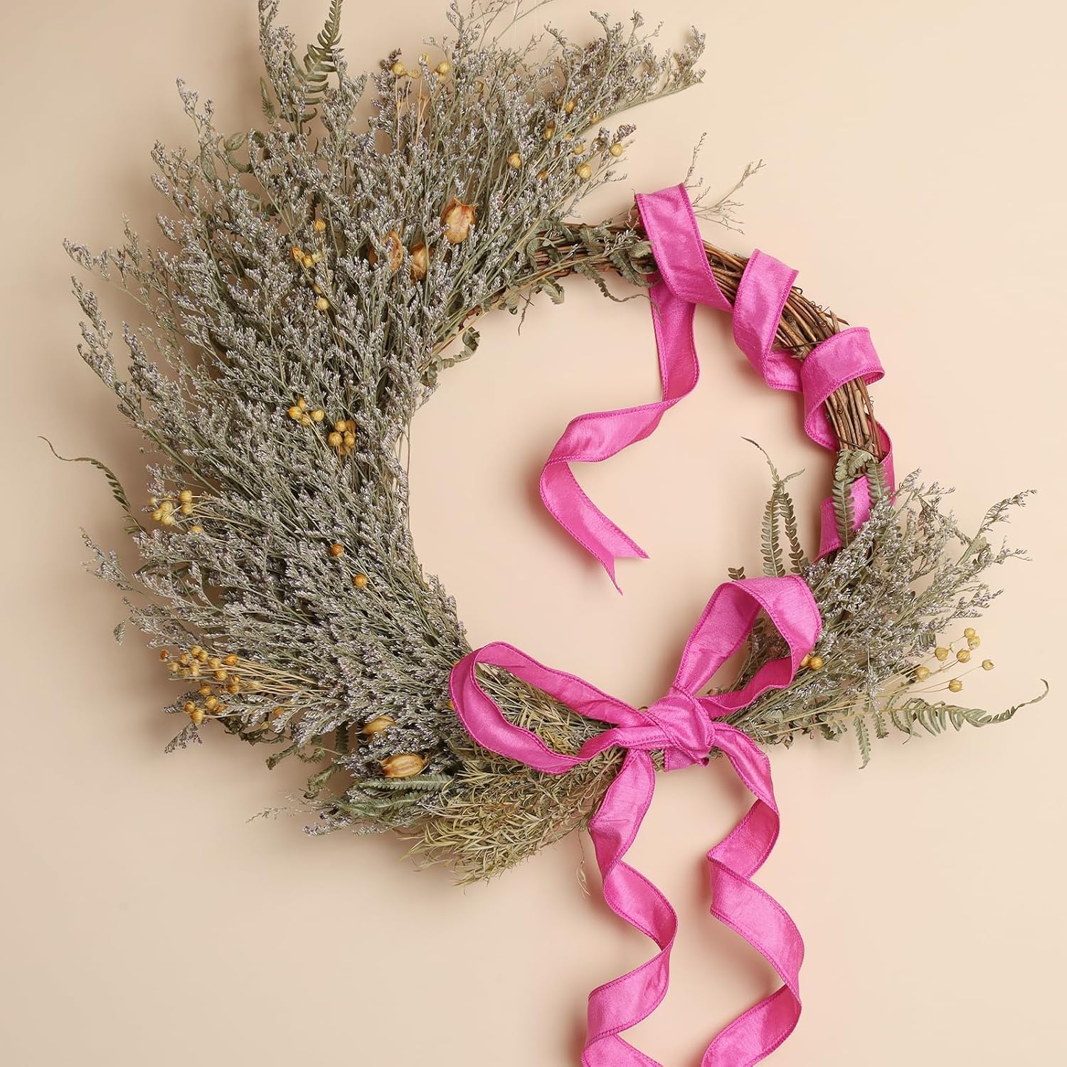 Moss Ribbon Wired 1 Inch x 10 Yards, Dupioni Christmas Decor