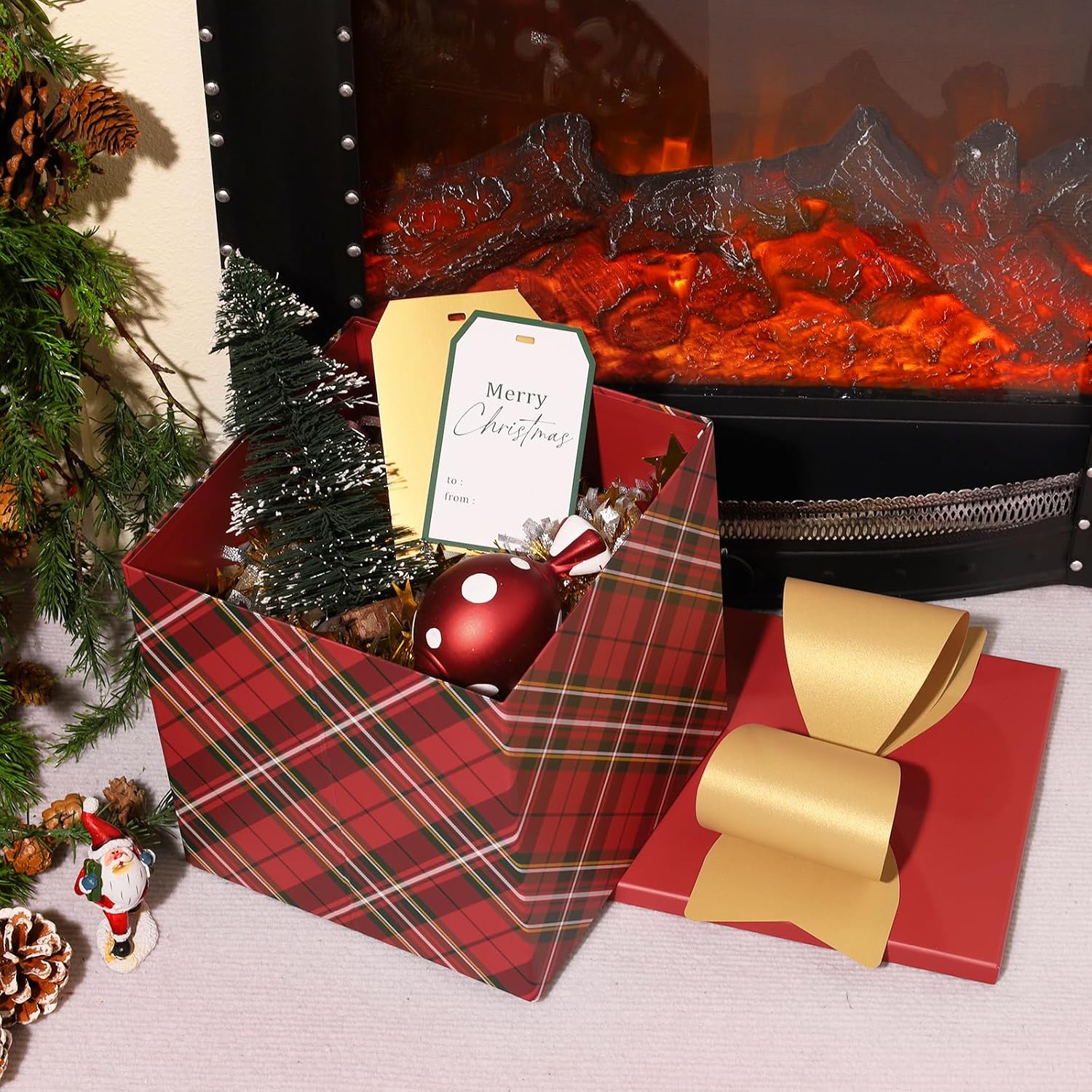 WRAPLA Boxes with Lids for Presents Nutcracker Design