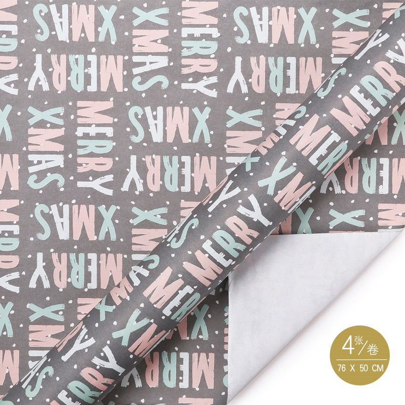 WRAPLA Wrapping Paper Roll - 20 sheets New Cute Design Wrap Paper Flat Sheet For Wedding, Birthdays, Valentines, Party - 5 Rolls 4 Sheets/Roll - 76 cm X 50cm Per Sheet