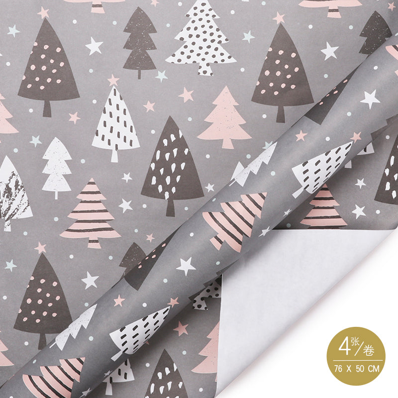 WRAPLA Wrapping Paper Roll - 20 sheets New Cute Design Wrap Paper Flat Sheet For Wedding, Birthdays, Valentines, Party - 5 Rolls 4 Sheets/Roll - 76 cm X 50cm Per Sheet