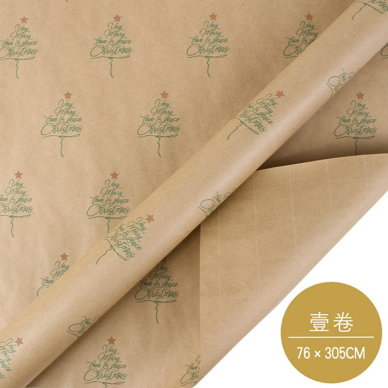 WRAPLA Christmas Wrapping paper - Kraft Paper with Red and Black Pattern For Wedding, Birthdays, Valentines, Christmas - 5 Roll - 76 cm X 3 m Per Roll