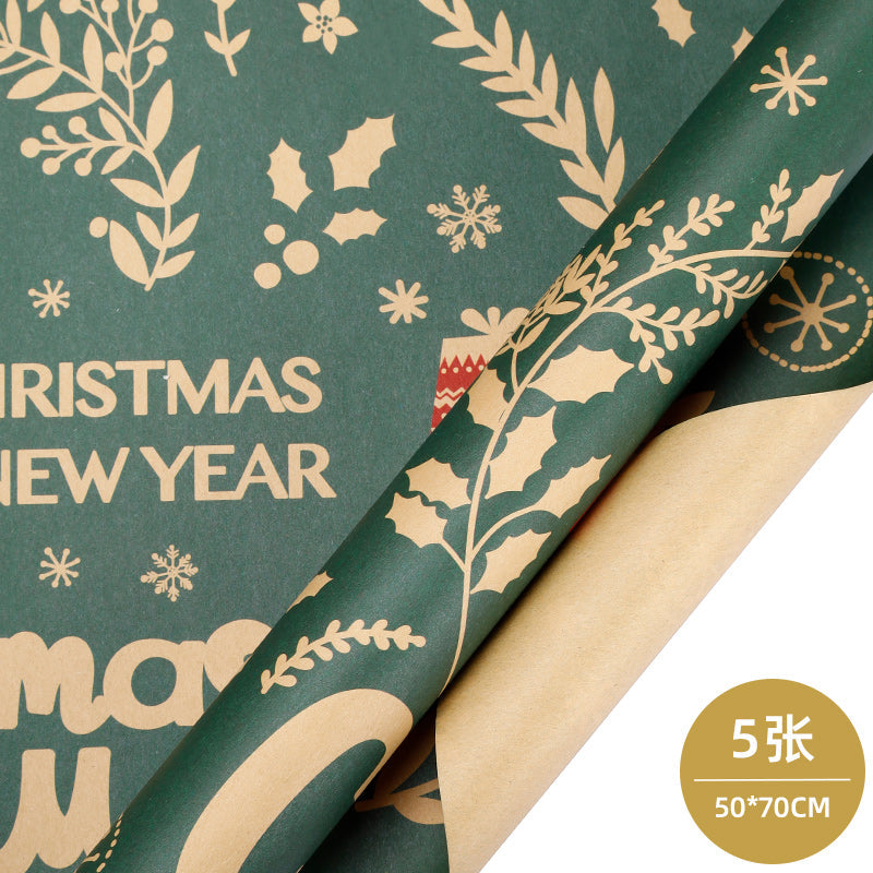 WRAPLA Wrapping Paper Roll - Quality Design Wrap Kraft Paper Flat Sheet For Wedding, Birthdays, Valentines, Party - 5 Rolls-25 sheets - 70 cm X 50cm Per Sheet