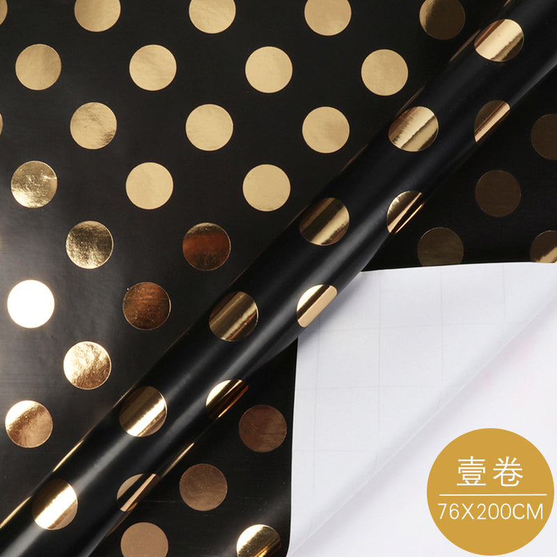 WRAPLA Christmas Wrapping paper - Black and Gold Pattern For Wedding, Birthdays, Valentines, Christmas Party- 5 Roll - 76 cm X 3 m Per Roll