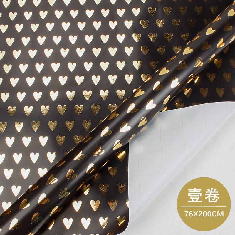 WRAPLA Christmas Wrapping paper - Black and Gold Pattern For Wedding, Birthdays, Valentines, Christmas Party- 5 Roll - 76 cm X 3 m Per Roll