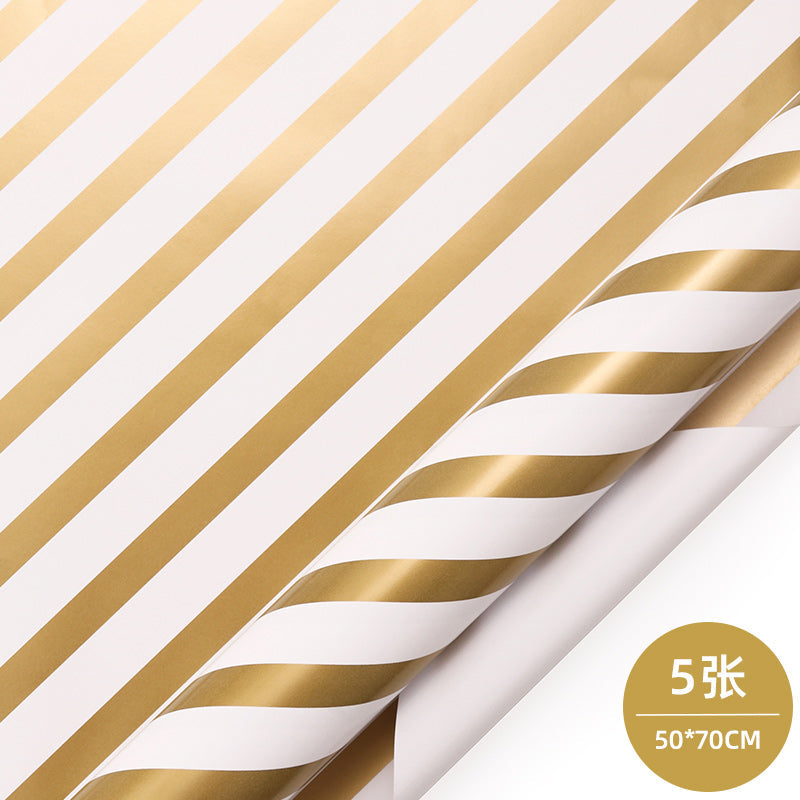 WRAPLA Wrapping Paper Roll - 5 Design Christmas Gift Wrap Paper Flat Sheet for Wedding, Birthdays, Valentines, Party - 5 Rolls-25 Sheets - 70 cm X 50cm Per Sheet