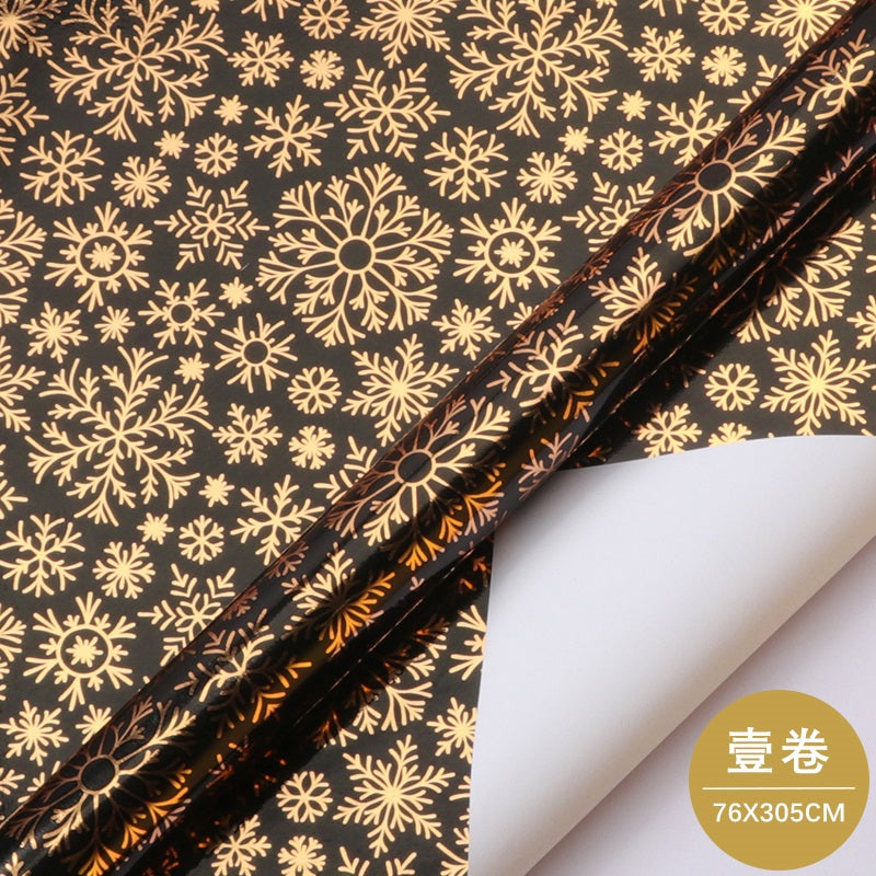 WRAPLA Christmas Wrapping paper - Black and Gold Pattern For Wedding, Birthdays, Valentines, Christmas Party- 5 Roll - 76 cm X 3 m Per Roll