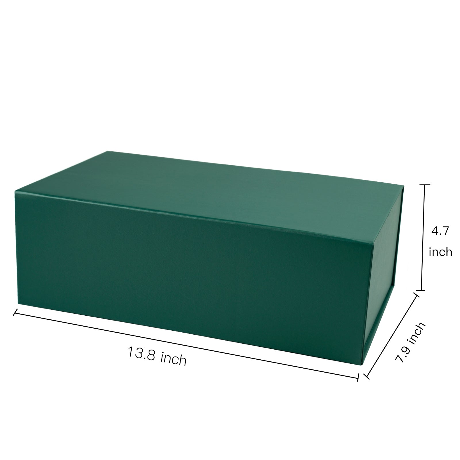 WRAPLA 35X23X10CM GREEN Gift Box- Collapsible Gift Box with Magnetic Closure and Tissue Paper, Perfect for Birthday, Party, Holiday, Wedding, Graduation