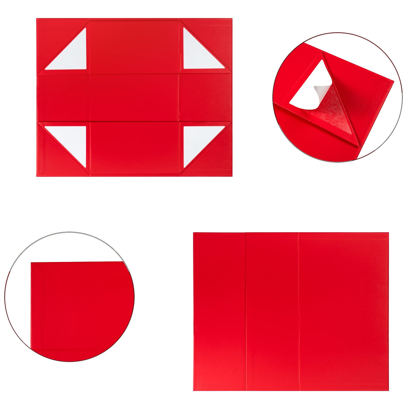 WRAPLA 35X23X10CM Red Gift Box- Collapsible Gift Box with Magnetic Closure and Tissue Paper, Perfect for Birthday, Party, Holiday, Wedding, Graduation