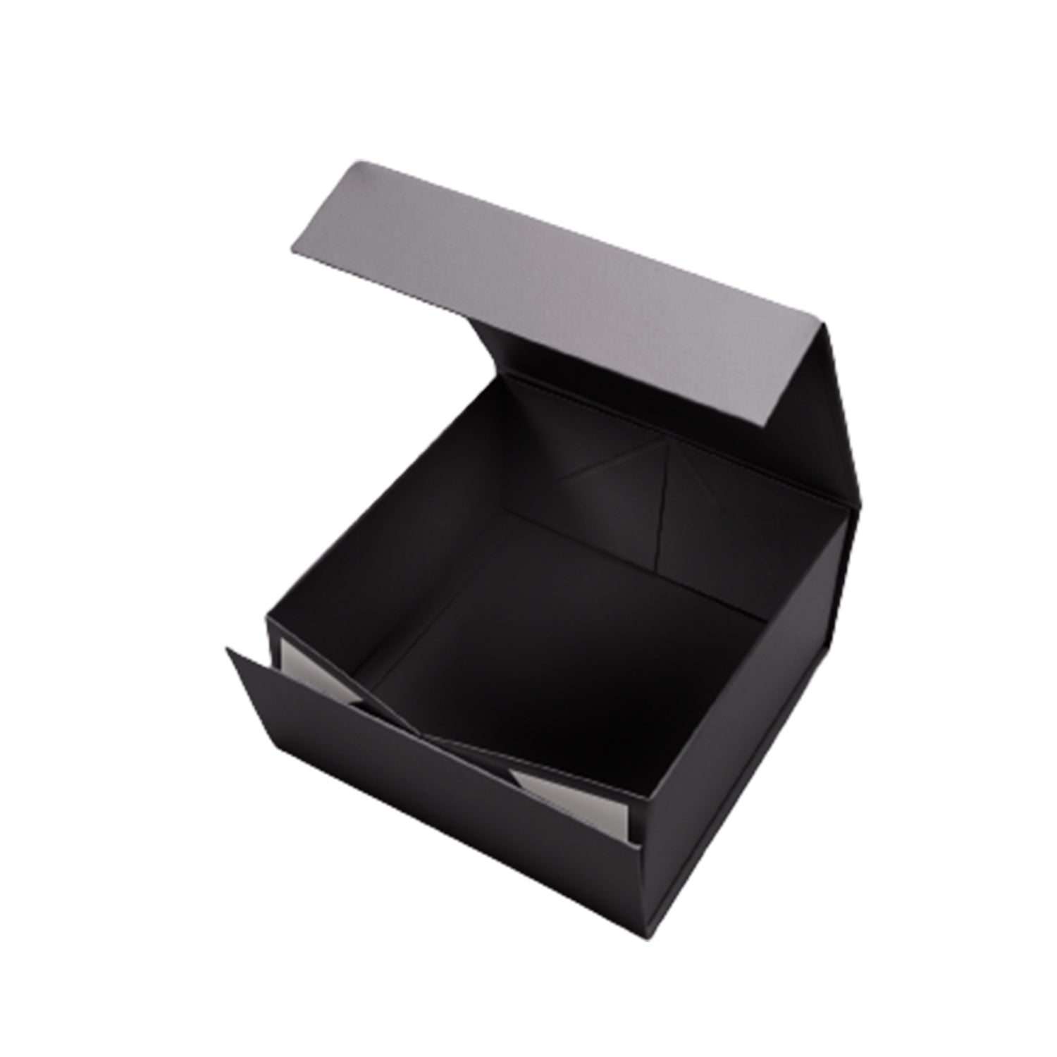 WRAPLA 20X20X10CM Black Gift Box- Collapsible Gift Box with Magnetic Closure and Tissue Paper, Perfect for Birthday, Party, Holiday, Wedding, Graduation