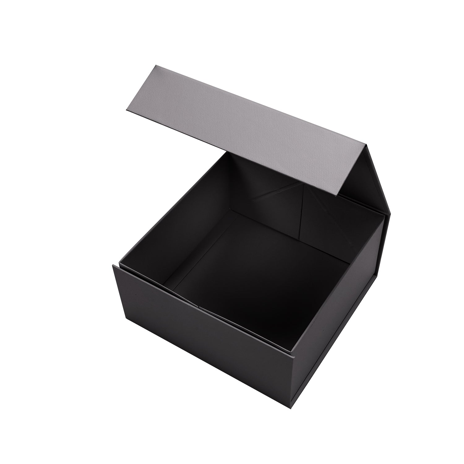 WRAPLA 20X20X10CM Black Gift Box- Collapsible Gift Box with Magnetic Closure and Tissue Paper, Perfect for Birthday, Party, Holiday, Wedding, Graduation