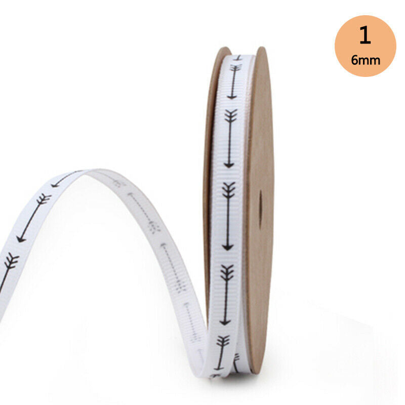 9M Gift Wrapping Enjoy Life Series Characters Printed Grosgrain Satin Ribbon Party Packing