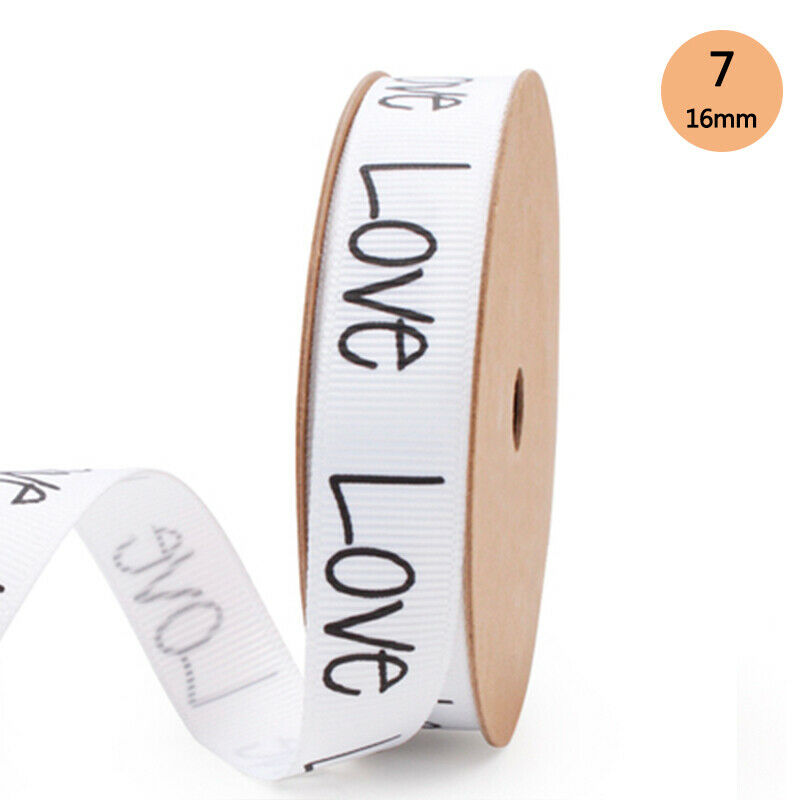 9M Gift Wrapping Enjoy Life Series Characters Printed Grosgrain Satin Ribbon Party Packing