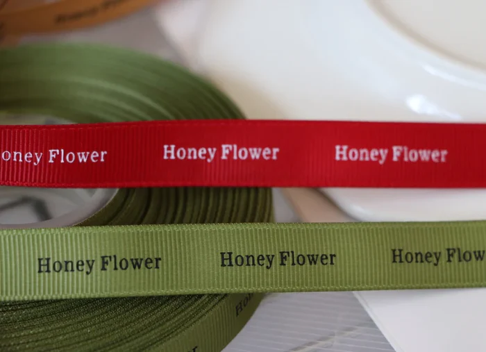 Custom Ribbons 100 Yards Personalized Printed Grosgrain Ribbon Roll Decoration for Party Favors Wedding Baby Shower Christmas