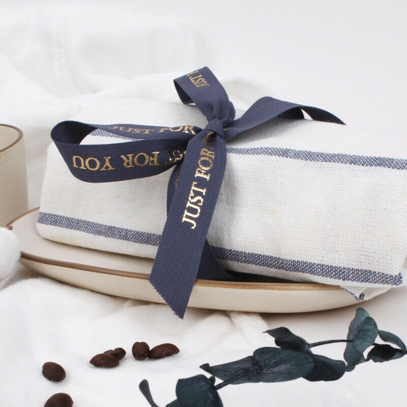 15MM X 10 Yards "JUST FOR YOU" GOLD PRINTED RIBBON Gift Polyester Wrapping