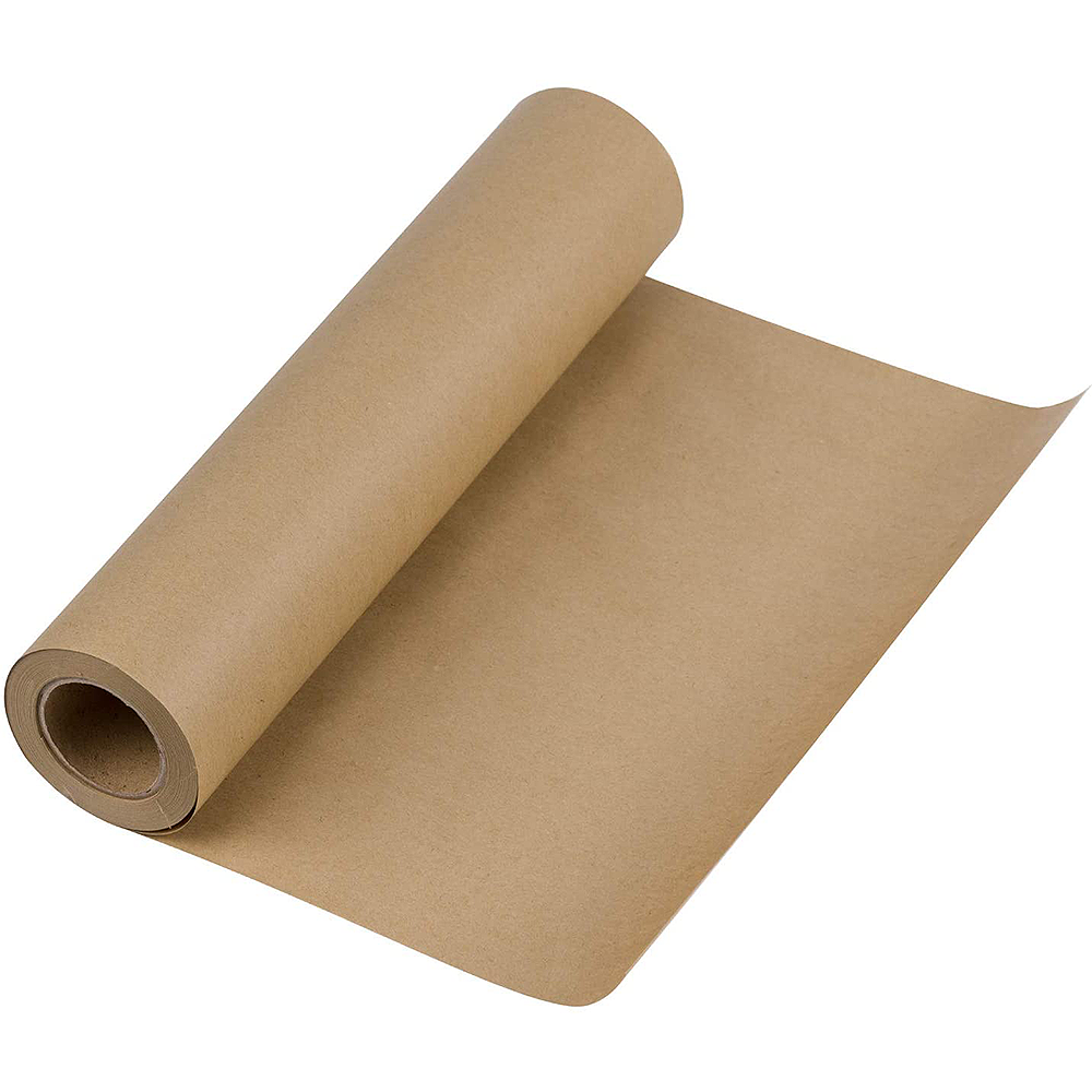 WRAPLA Brown Kraft Paper Roll - 30.5 CM x 30M - Natural Recyclable Pap