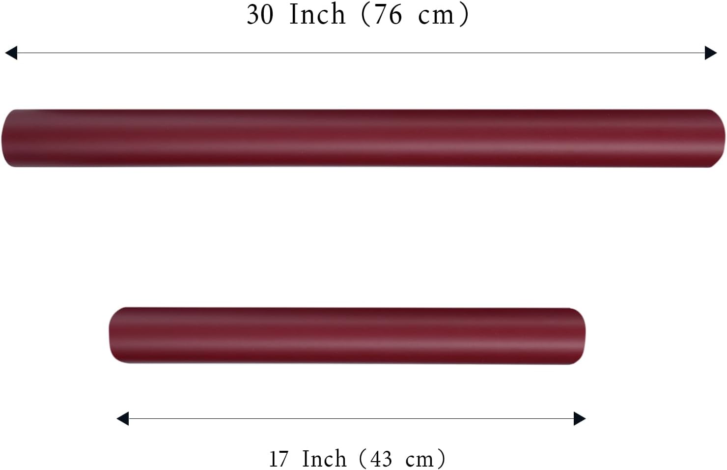 WRAPLA Burgundy Matte Metallic Wrapping Paper, Solid Color Gift Wrap