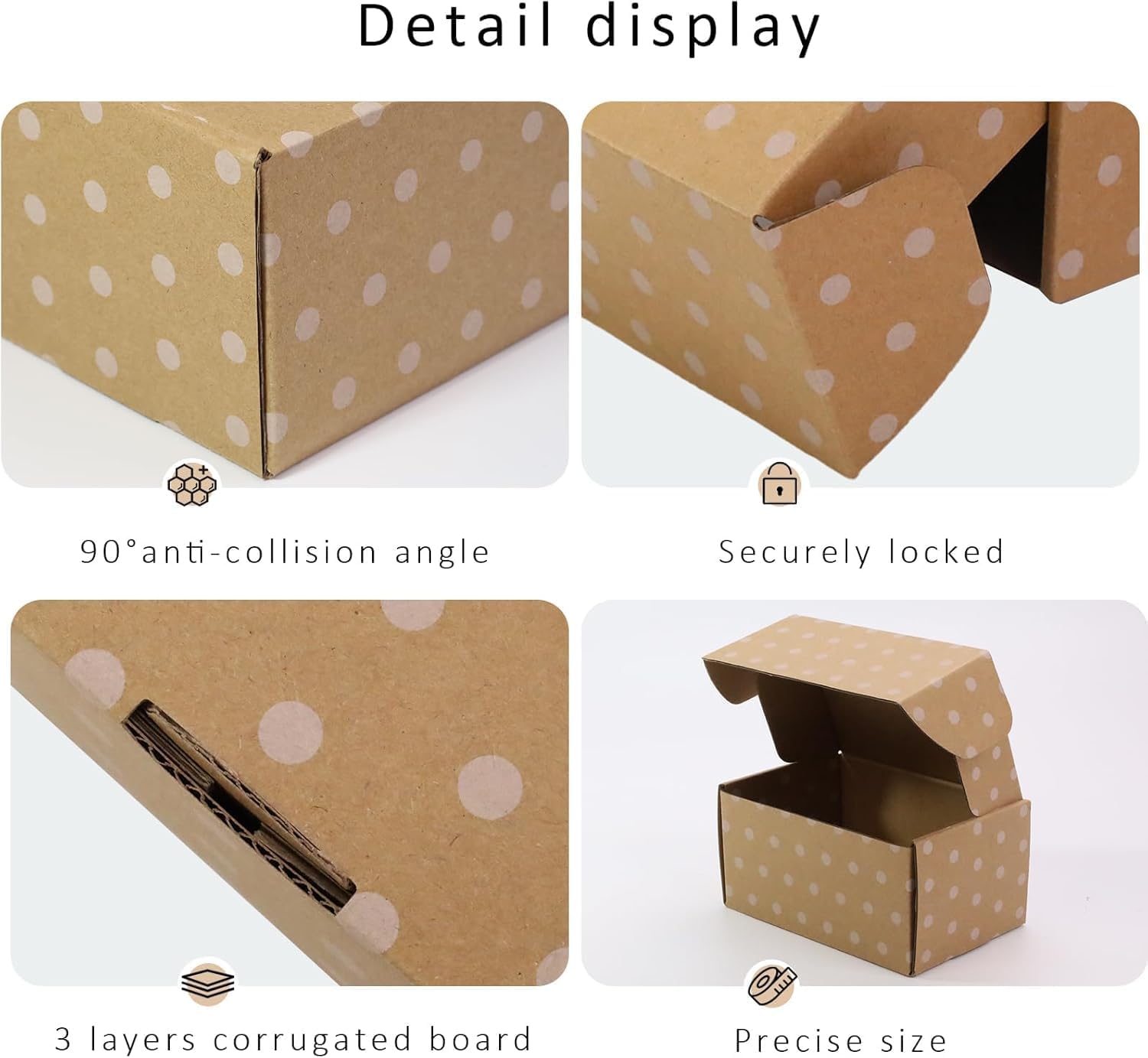 25 Pack Corrugated Cardboard Shipping Boxes 152x100x76mm (6x4x3 Inch) - Kraft Gift Boxes for Mailing, Gift Wrapping & Storage, Mailer Boxes for Business