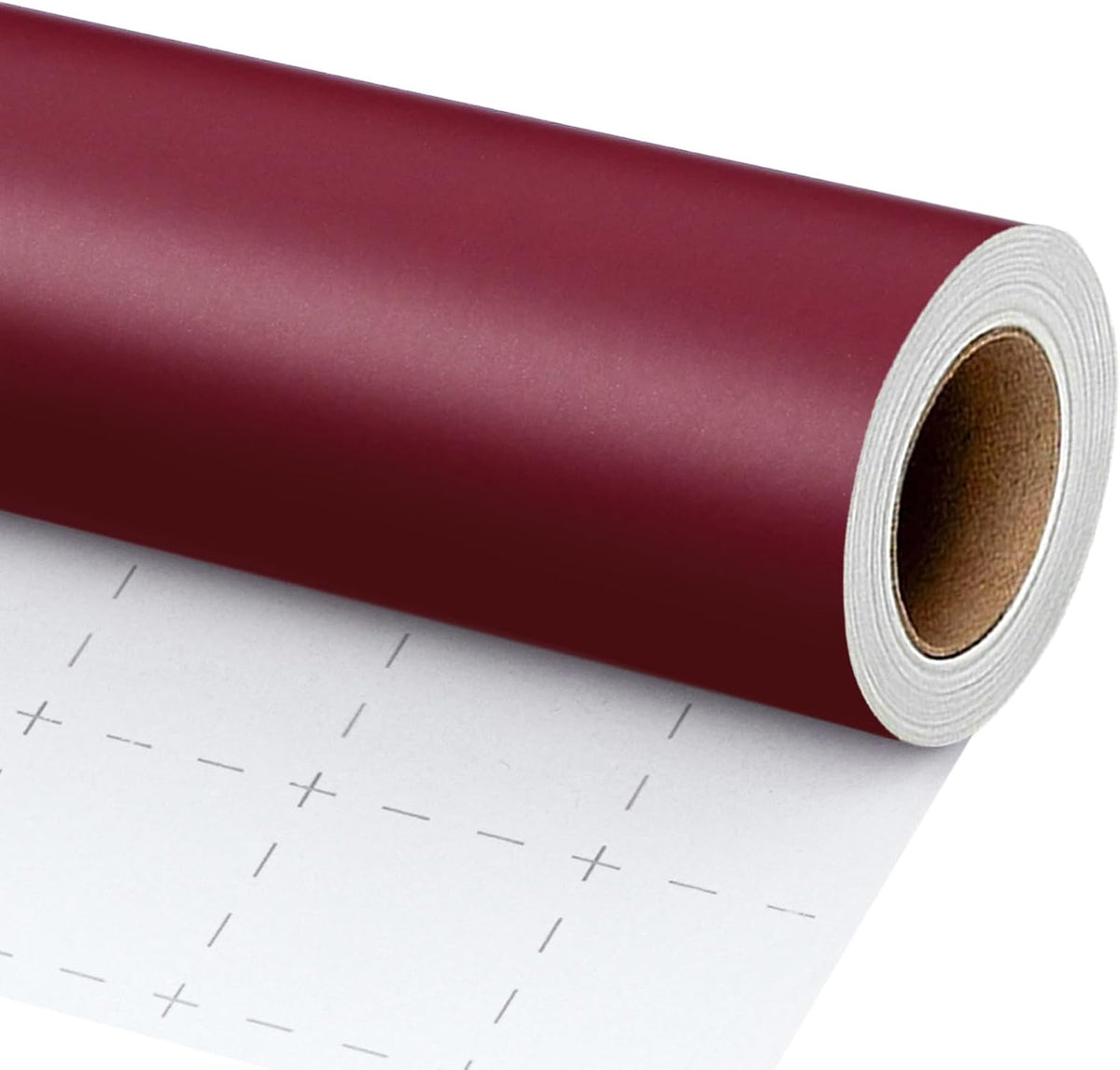 WRAPLA Burgundy Matte Metallic Wrapping Paper, Solid Color Gift Wrap