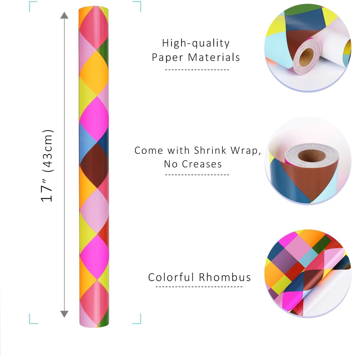 WRAPLA Butterfly Wrapping Paper for Girls Women Birthdays 43cm x 10m