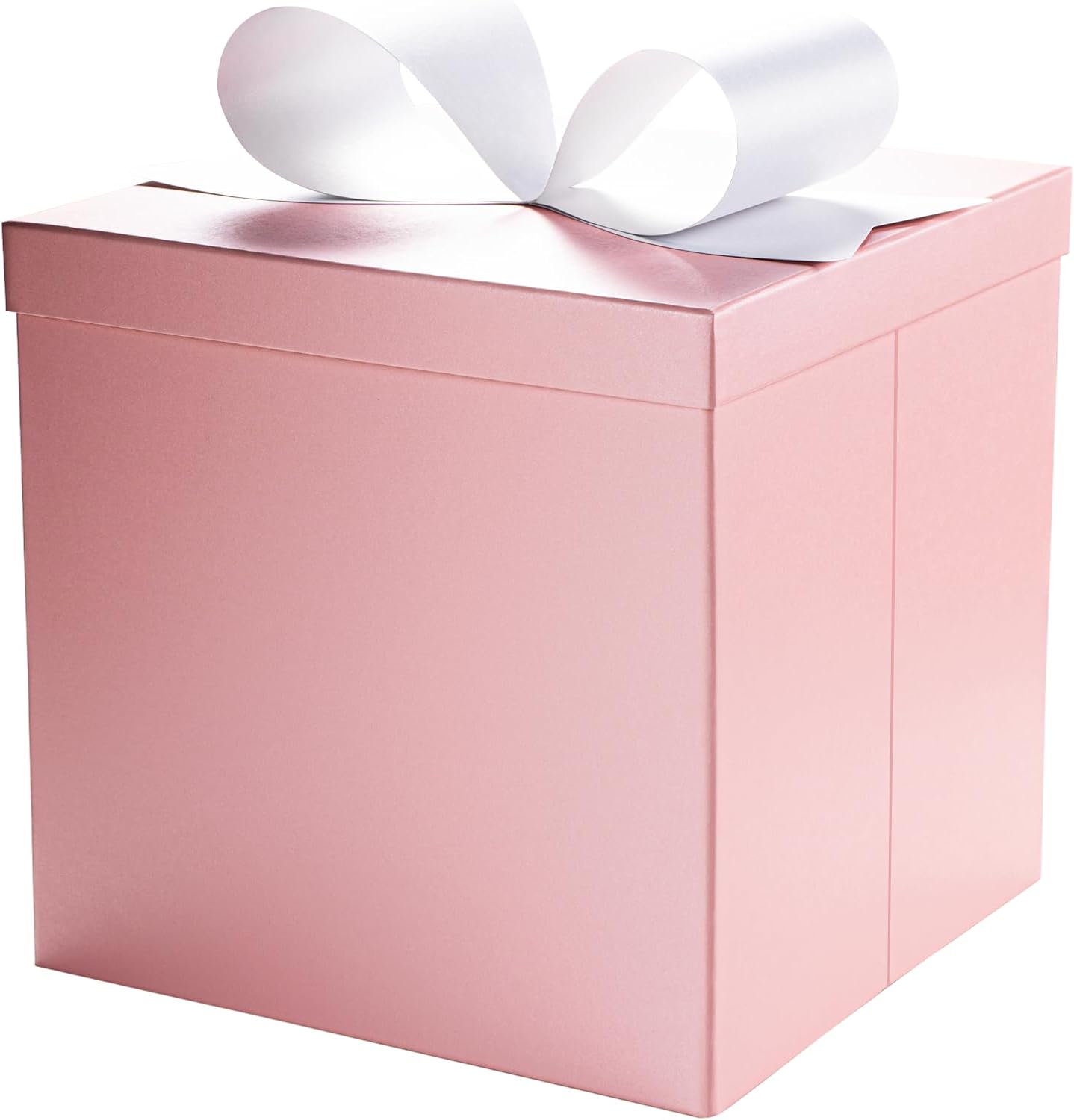 WRAPLA Large Black Gift Boxes with Lids, 10x10x10 Inch Foldable Design