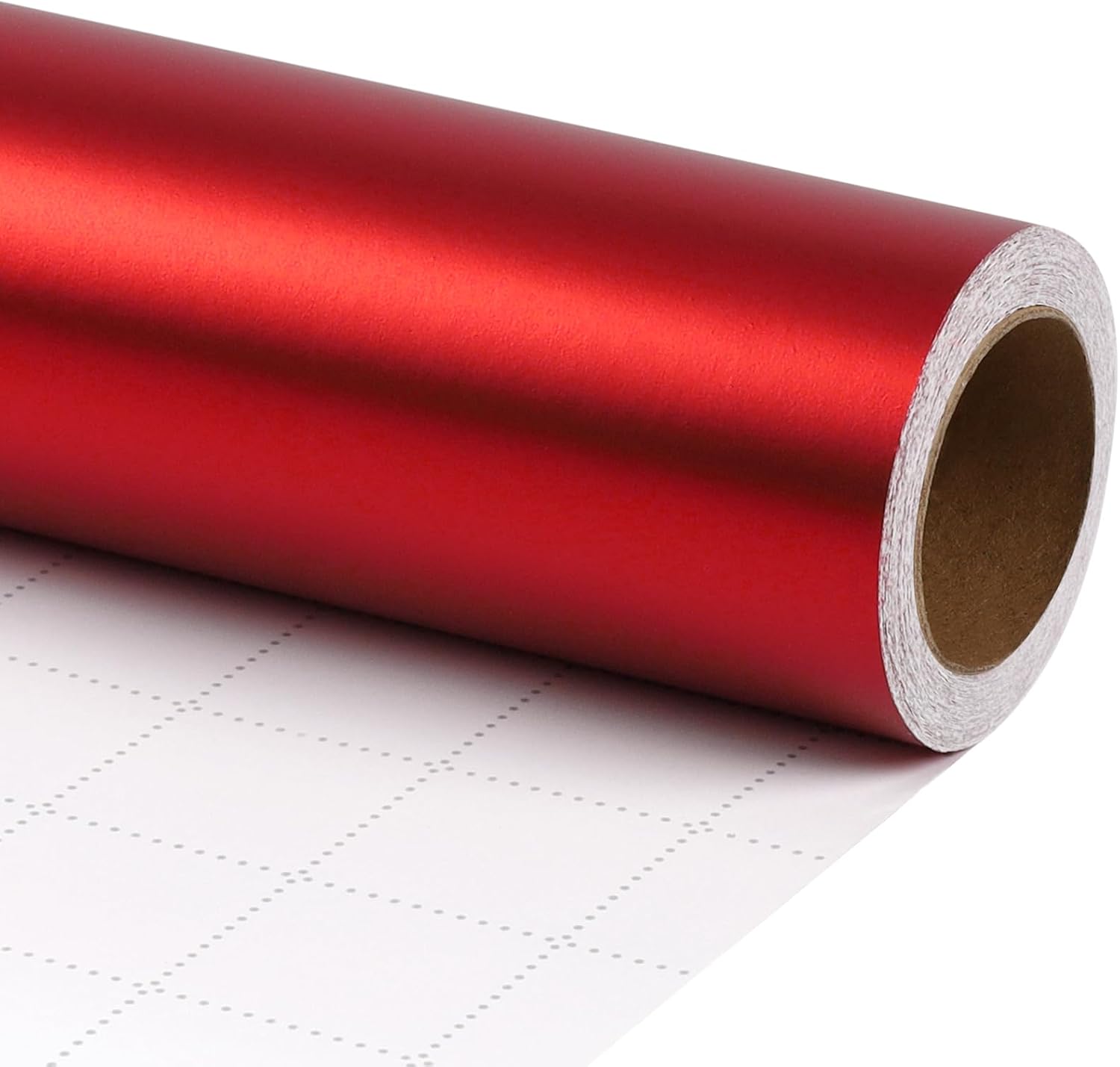 WRAPLA Burgundy Matte Metallic Wrapping Paper, Solid Color Gift Wrap