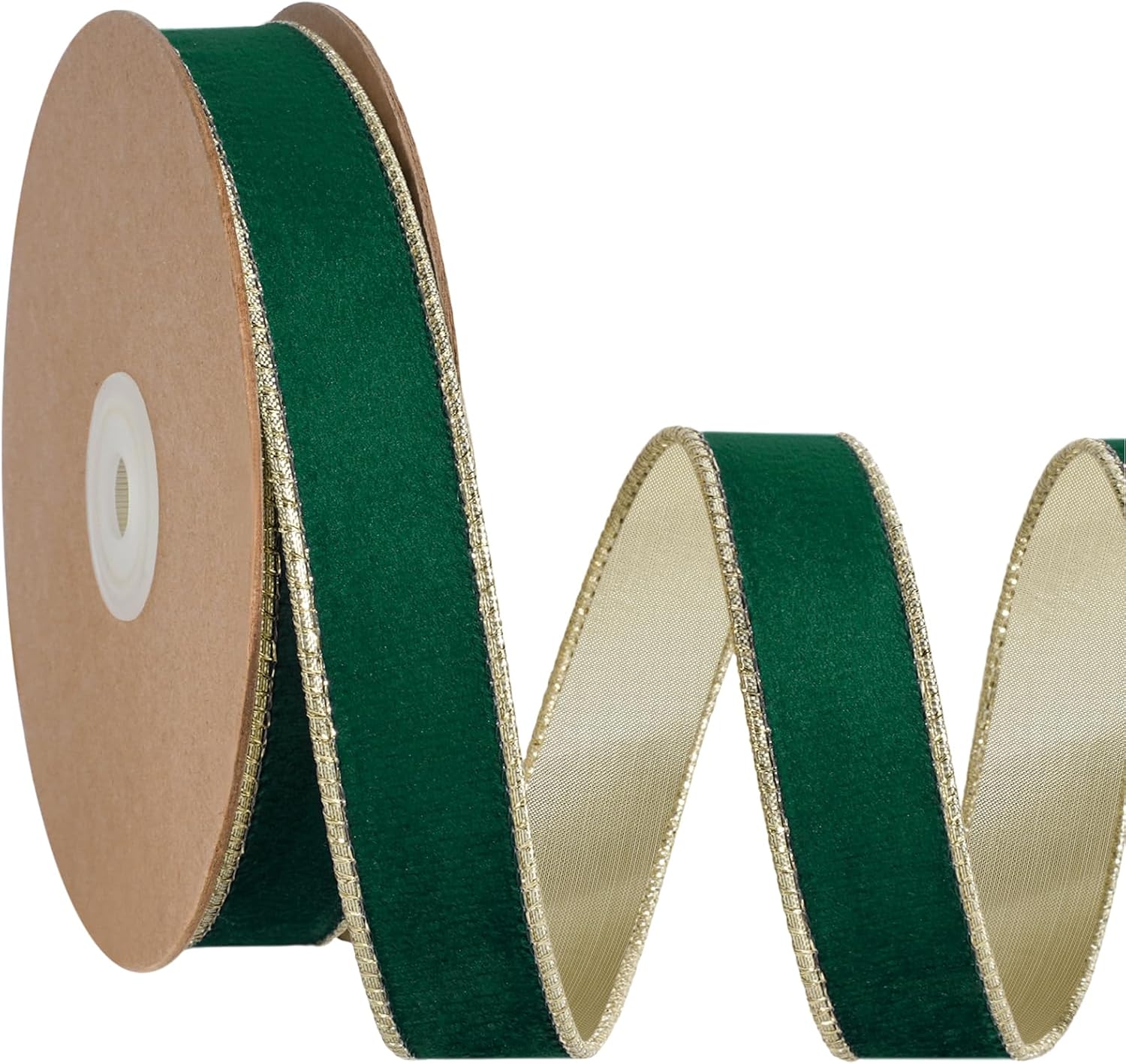 Black Velvet Wired Ribbon 1 Inch x 10 Yards