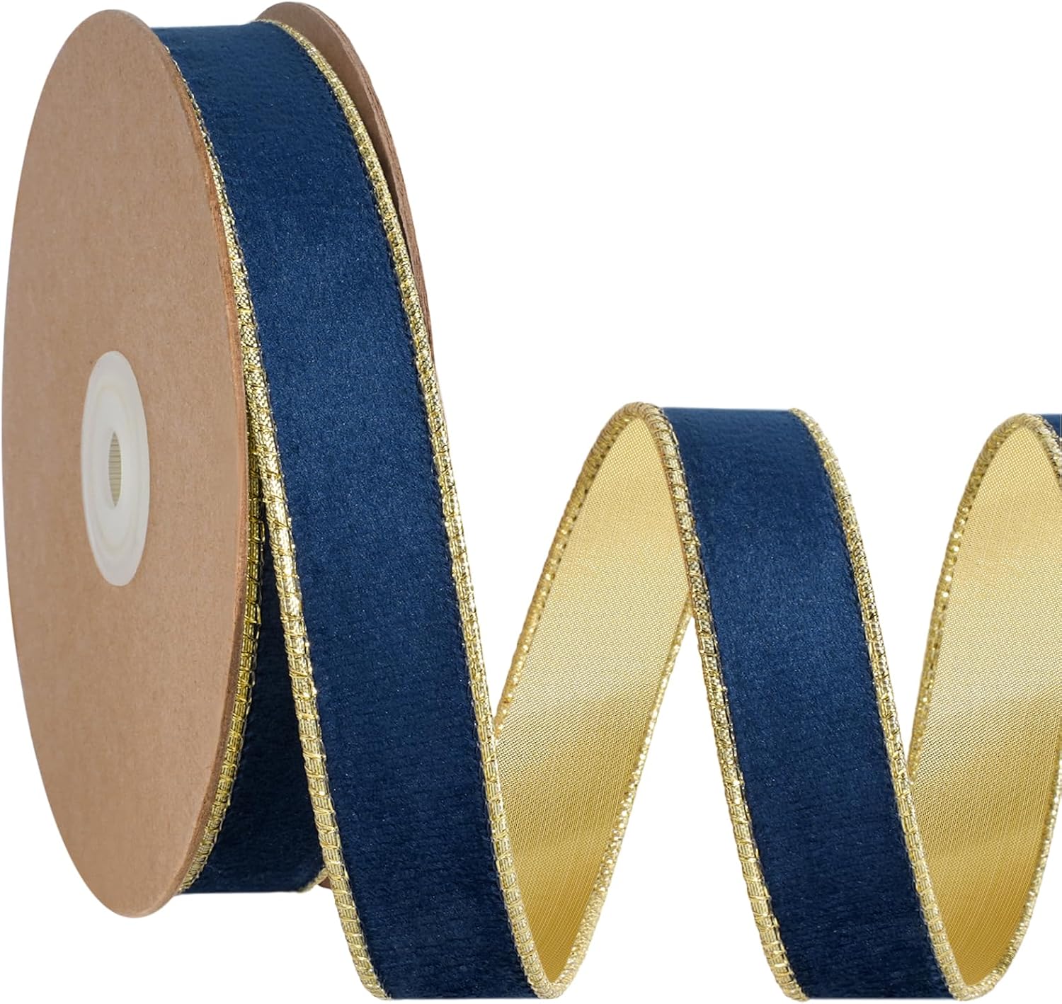 Black Velvet Wired Ribbon 1 Inch x 10 Yards