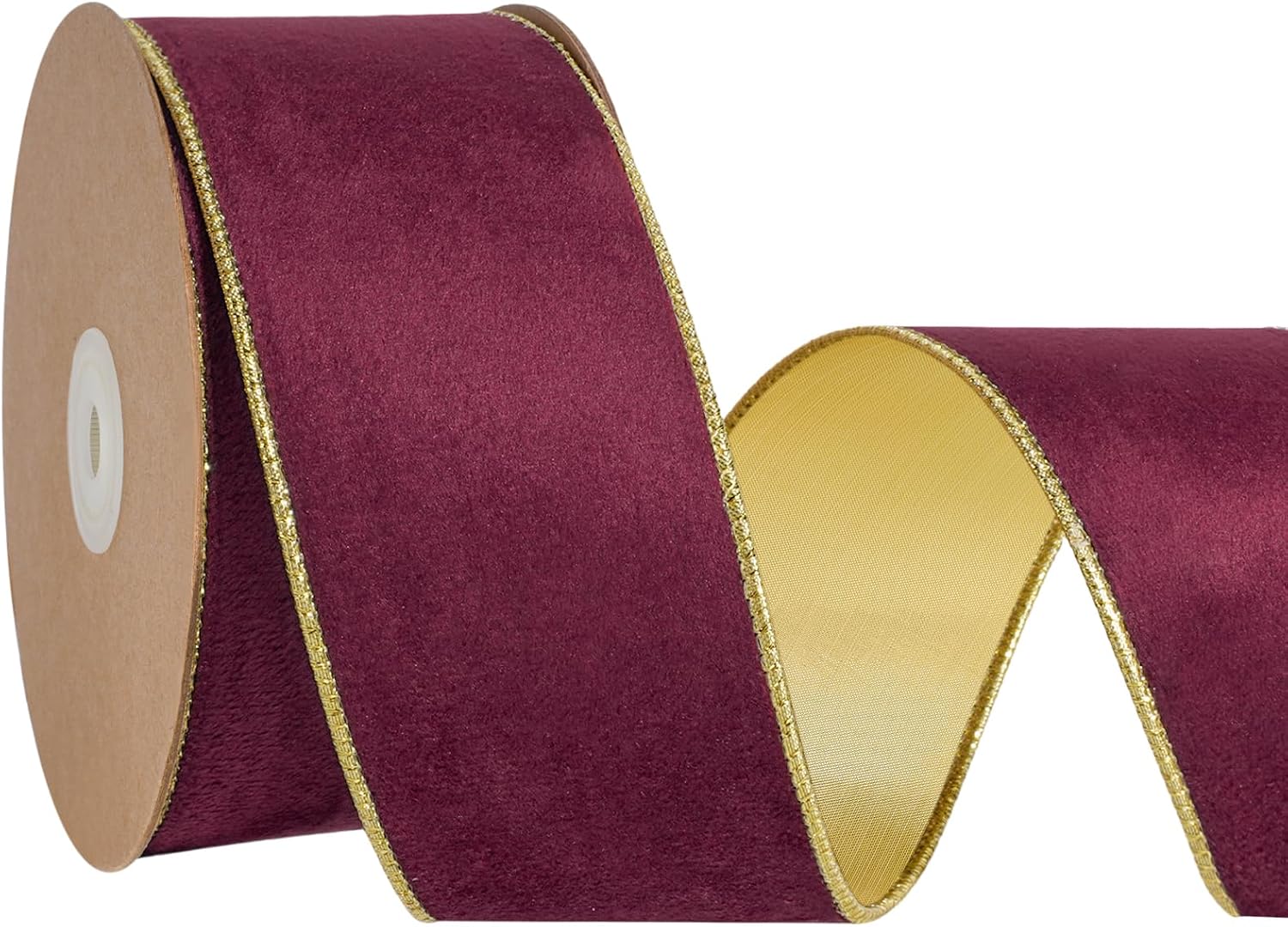 Black Velvet Wired Ribbon 1 Inch x 10 Yards